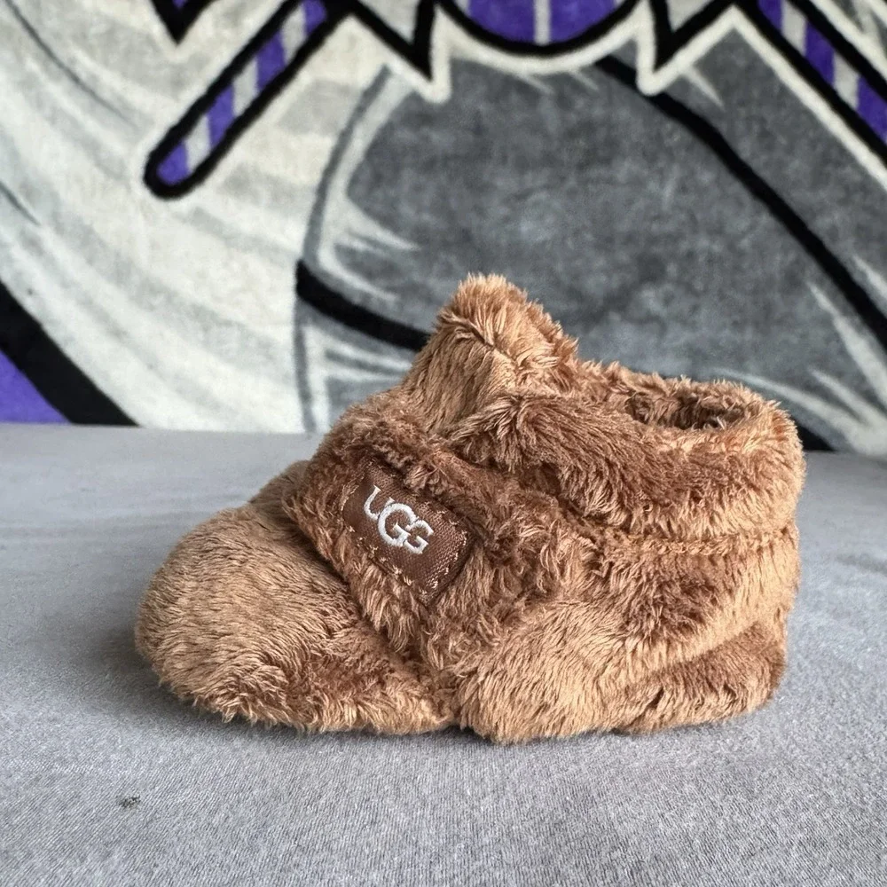 Size 1c -  Baby UGG Brown Faux Fur Bootie Baby Shoes Non-Slip Comfort